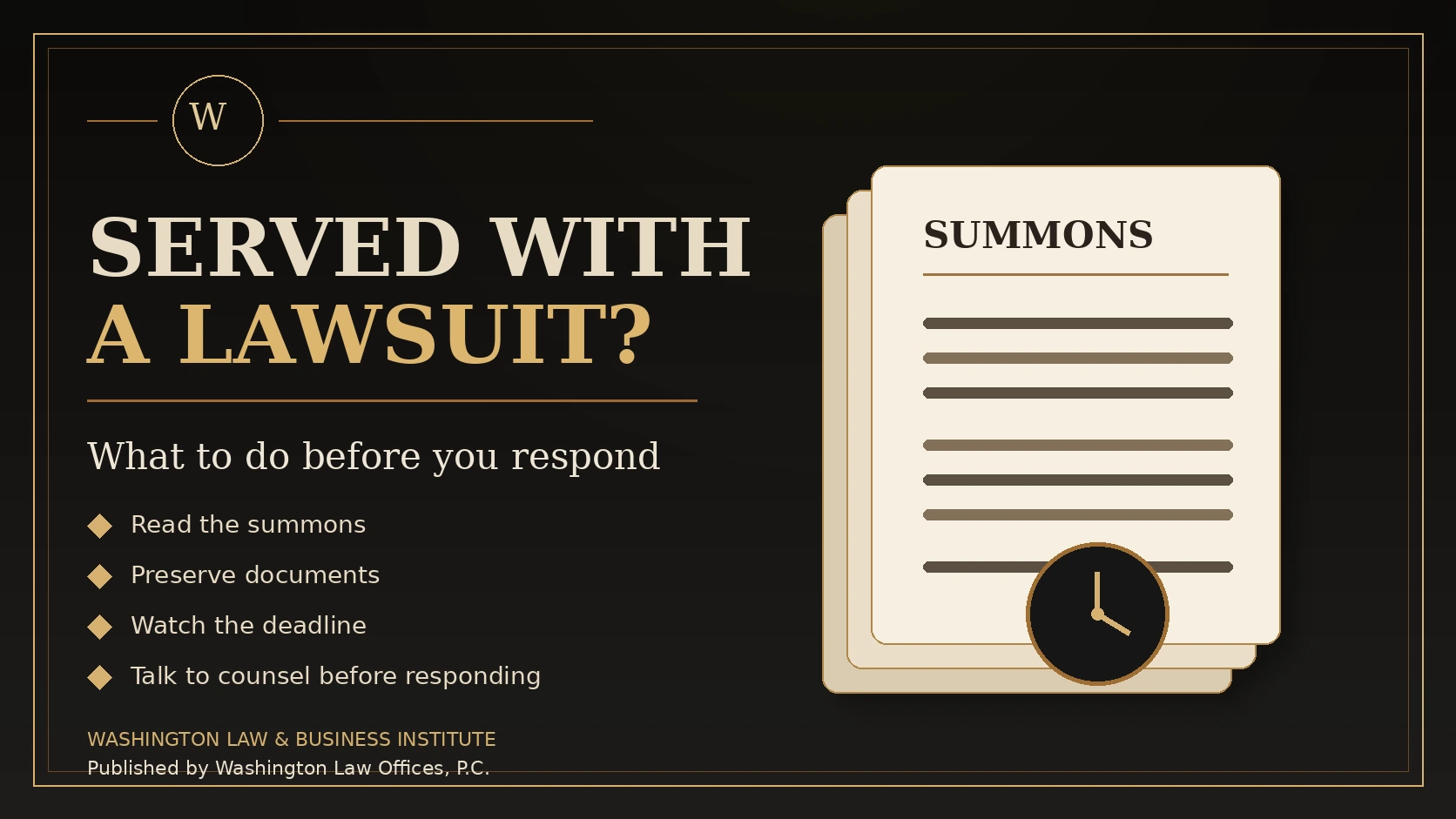 Served With a Lawsuit in Illinois? What to Do Before You Respond